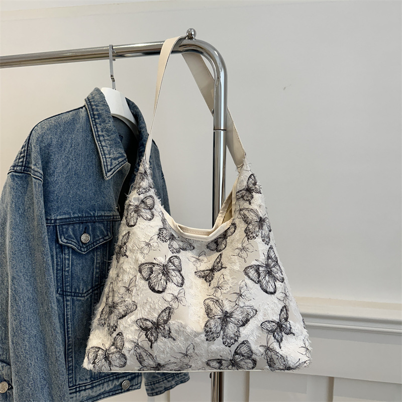 Bolsa de mujer de Mori, bolso de hadas de encaje fresco de verano, bolso de hombro de tela original.