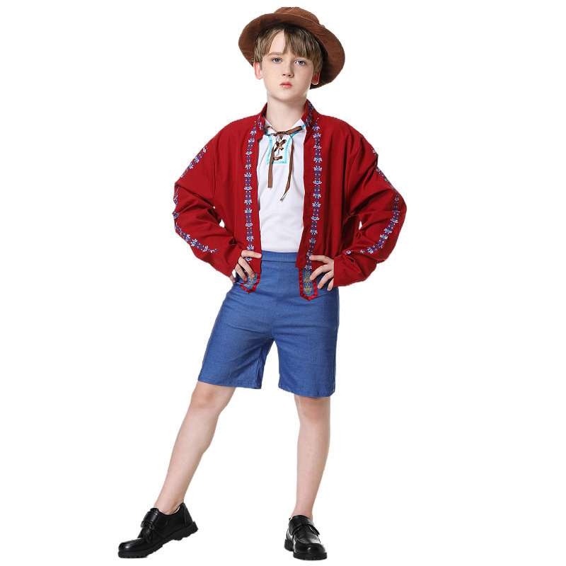 Exported to German Munich Boys and Kidsren's Oktoberfest Costumes Carnival Traditional Festival National Costumes Stage Performance Costumes