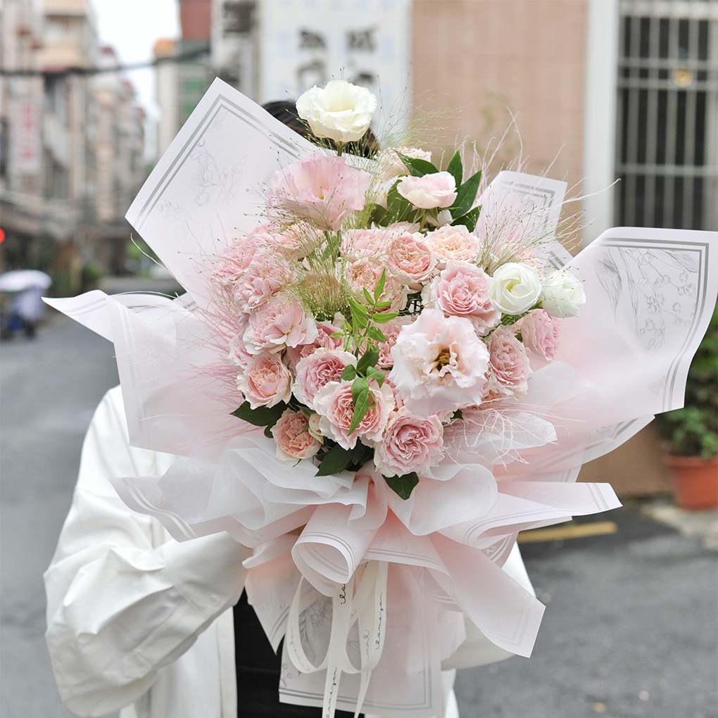 Li Zhi Ran Lanzhou flor de papel de embalaje de película de gel de flores ramo de flores impermeable florista papel de embalaje de flores