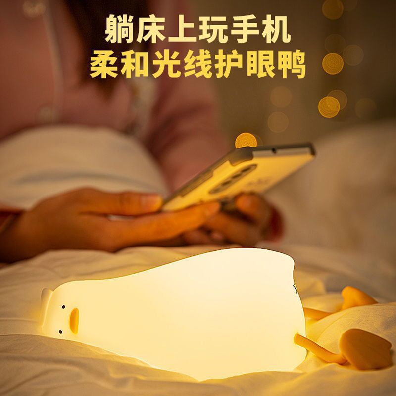 Explosiones transfronterizas pequeñas serpientes azules LED de silicona lámpara de noche decoración de dormitorio cabezal de cama con adornos para dormir luces de atmósfera de alto nivel