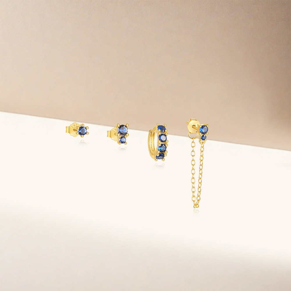 5g Weight 925 Sterling Silver Ear Needle Material Ear Studs Classification 4 Pieces Quantity Holiday, Travel, Daily Occasion 925 Sterling Silver Material Geometric Pattern Women's Gender Plating Design Simple Style Style 4 Pieces 925 Sterling Silver Geometric Ear Studs 10