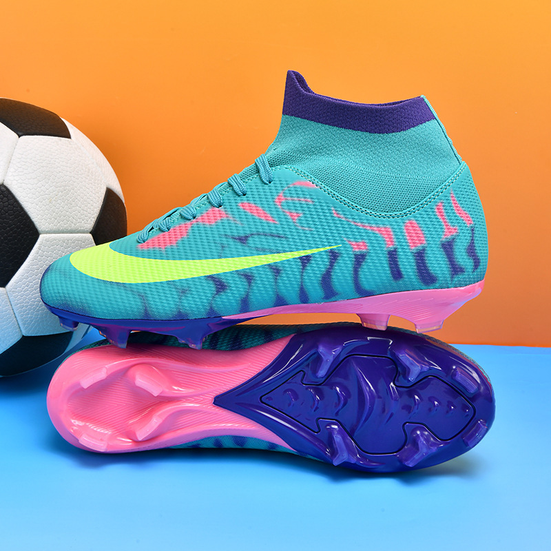 Zapatos de Fútbol de Caña Alta de TPU y Caucho Ligeros para Césped Natural y Artificial