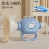 Blue megaphone, shark