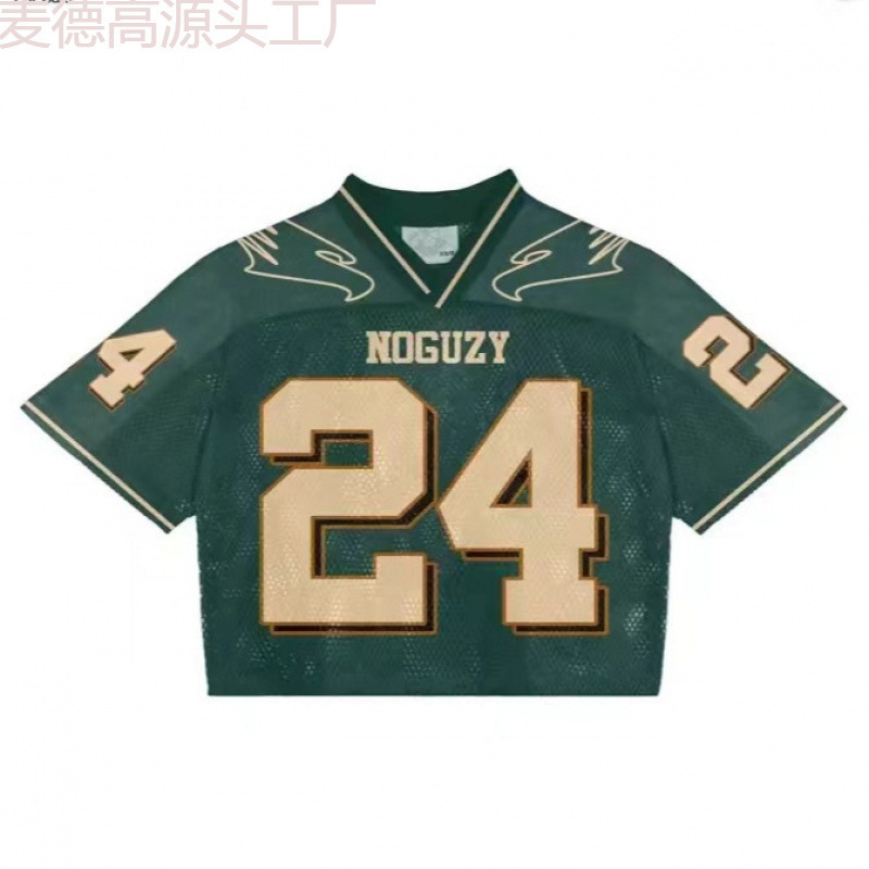 European and American Cross-Border T-Shirt Mesh Short-Sleeved Quick-Drying Men's Football Jersey Pod1776 Printed Patriotic 3D Printing Tk