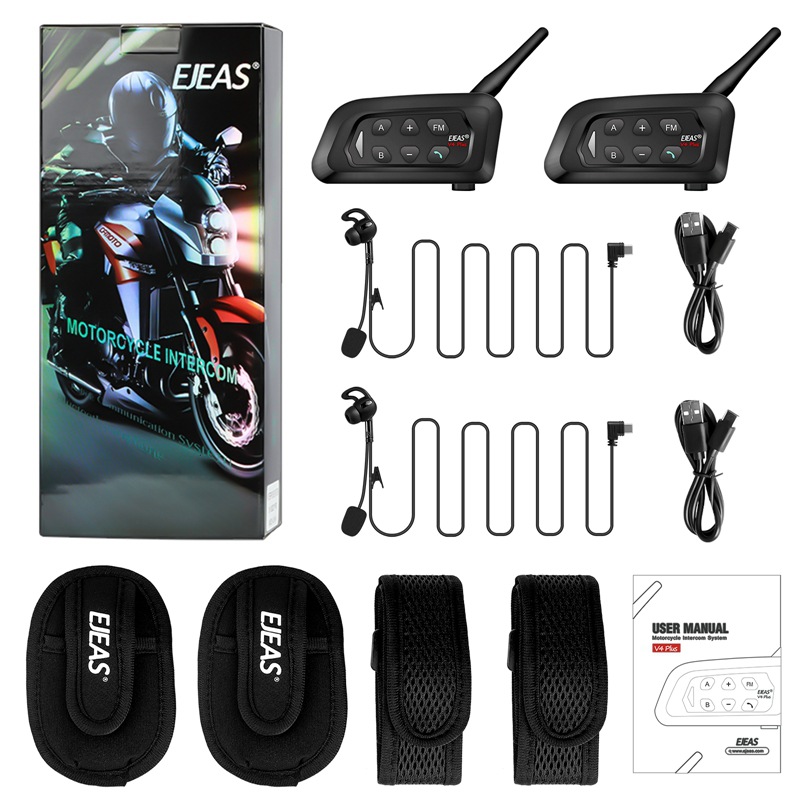 EJEAS cross-border doble-pack V4C walkie-talkie profesional para partidos de fútbol Soporte 4 personas con intercomunicador para árbitro deportivo