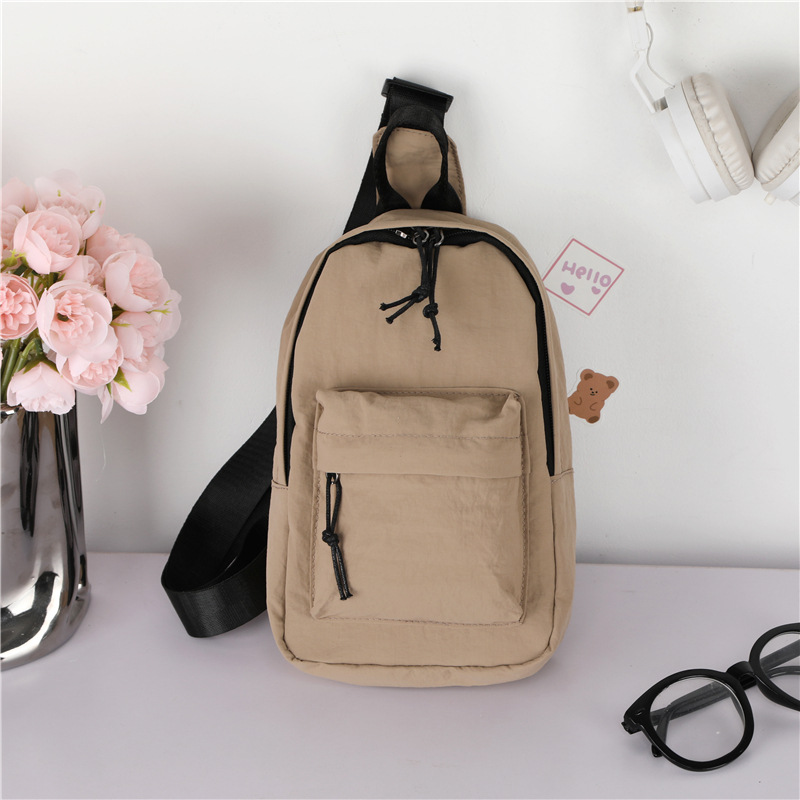 Bolsos para niños coreanos de nuevo estilo, deportes de ocio, bolsos de pecho para niños y niñas geniales, monedero de viaje para niños de color sólido simple