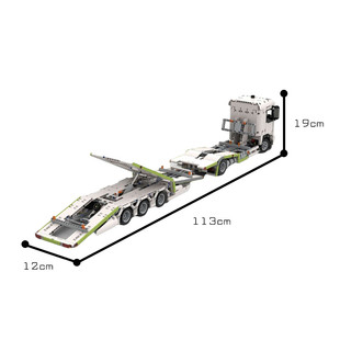 C7465 Truck Transporter Accurate Scale 1.21 Construction Toy Set 1389 Particle Count