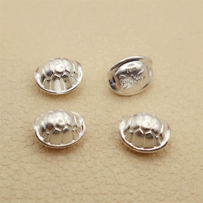Sterling Silver S999 3D Bead Weaving Bracelet Rich Turtle Shell Dragon Turtle Turtle Back DIY Weaving Accessories