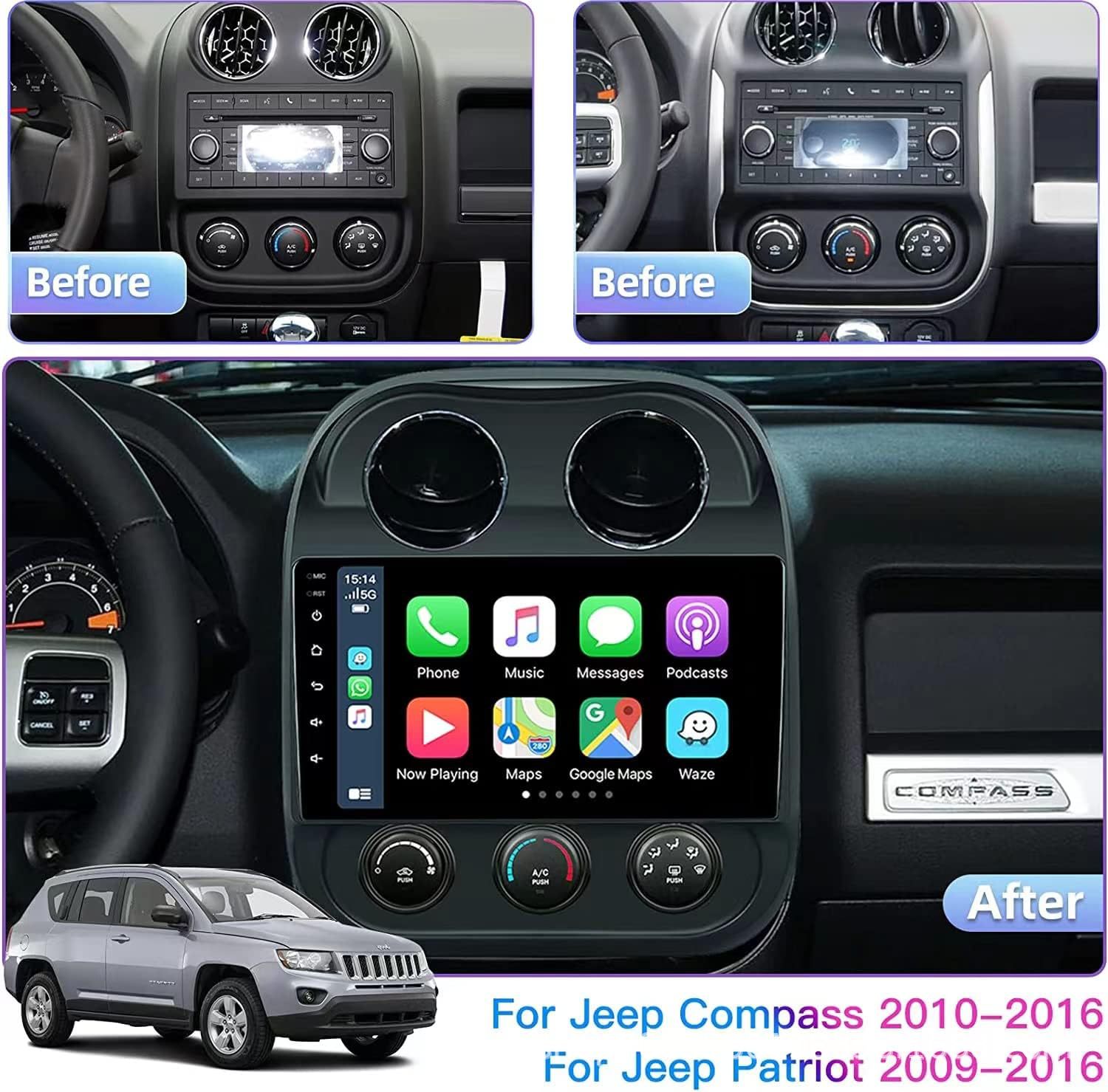 For Jeep Guide 09-16 car navigation wireless Carplay Android car navigation all-in-one