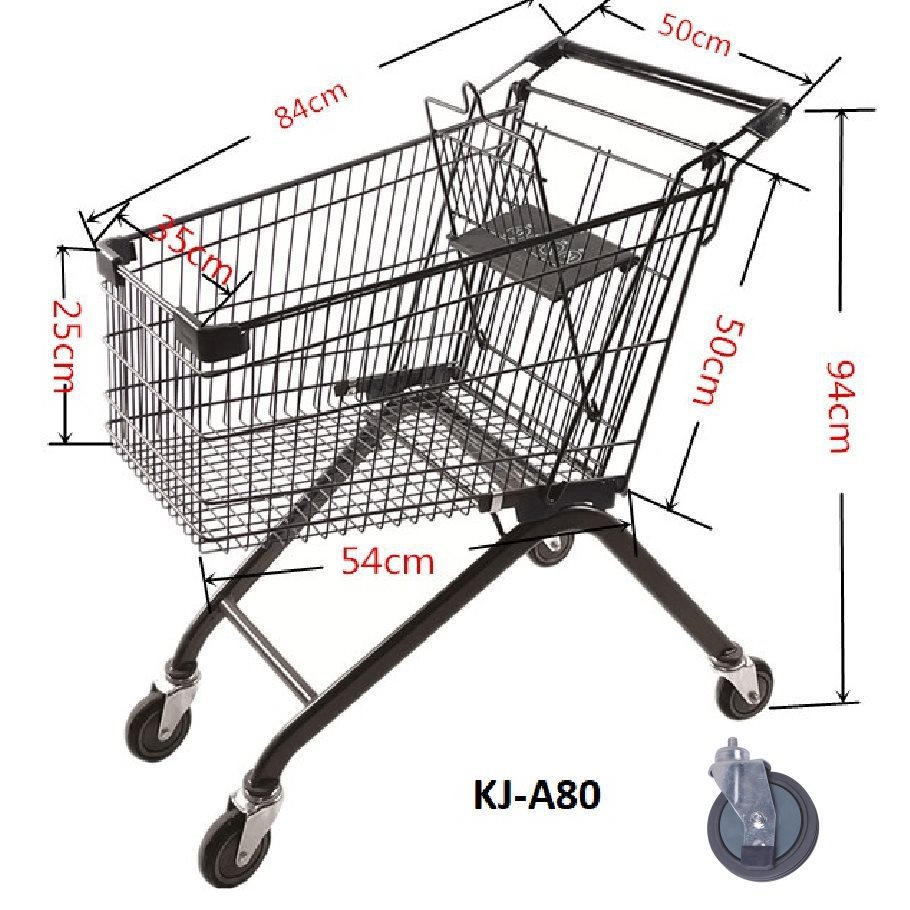 80L 샤이니 블랙 다이아몬드 엘리베이터 휠( 4inch )