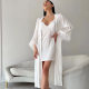 Amazon Cross-border Loose Comfortable European and American Autumn and Winter New Feather Sling Nightgown Pajamas Two-piece Home Clothes for Women