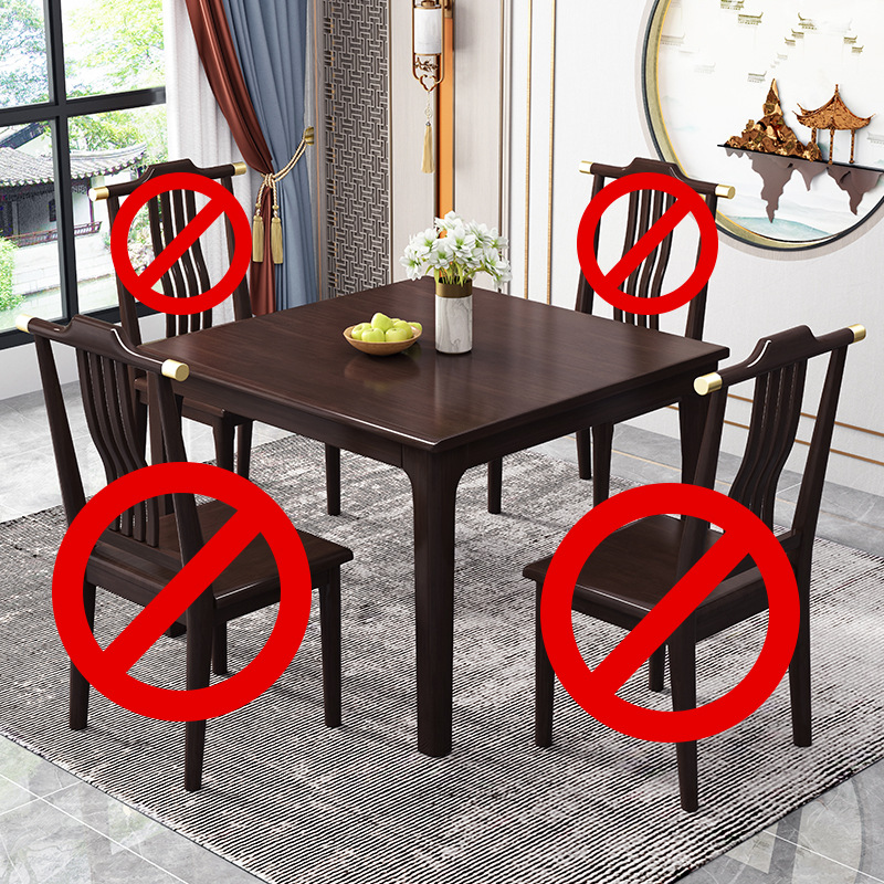 Mesa de comedor de madera maciza cuadrada pequeño apartamento casa pequeña mesa cuadrada moderna mesa de madera de ocio chino sala de alquiler pequeña mesa de té