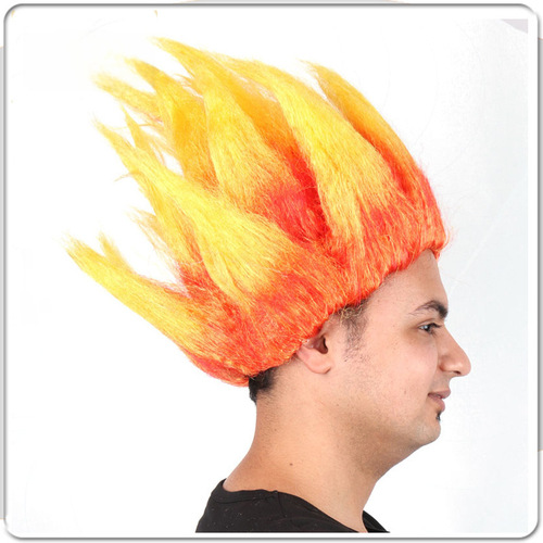 Flame Wig Cosplay Troll Festival Wig Halloween European and American Party Carnival Seven Dragon Balls Wig 