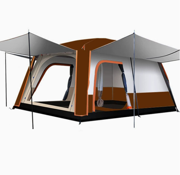 커피색 풀 커버 텐트