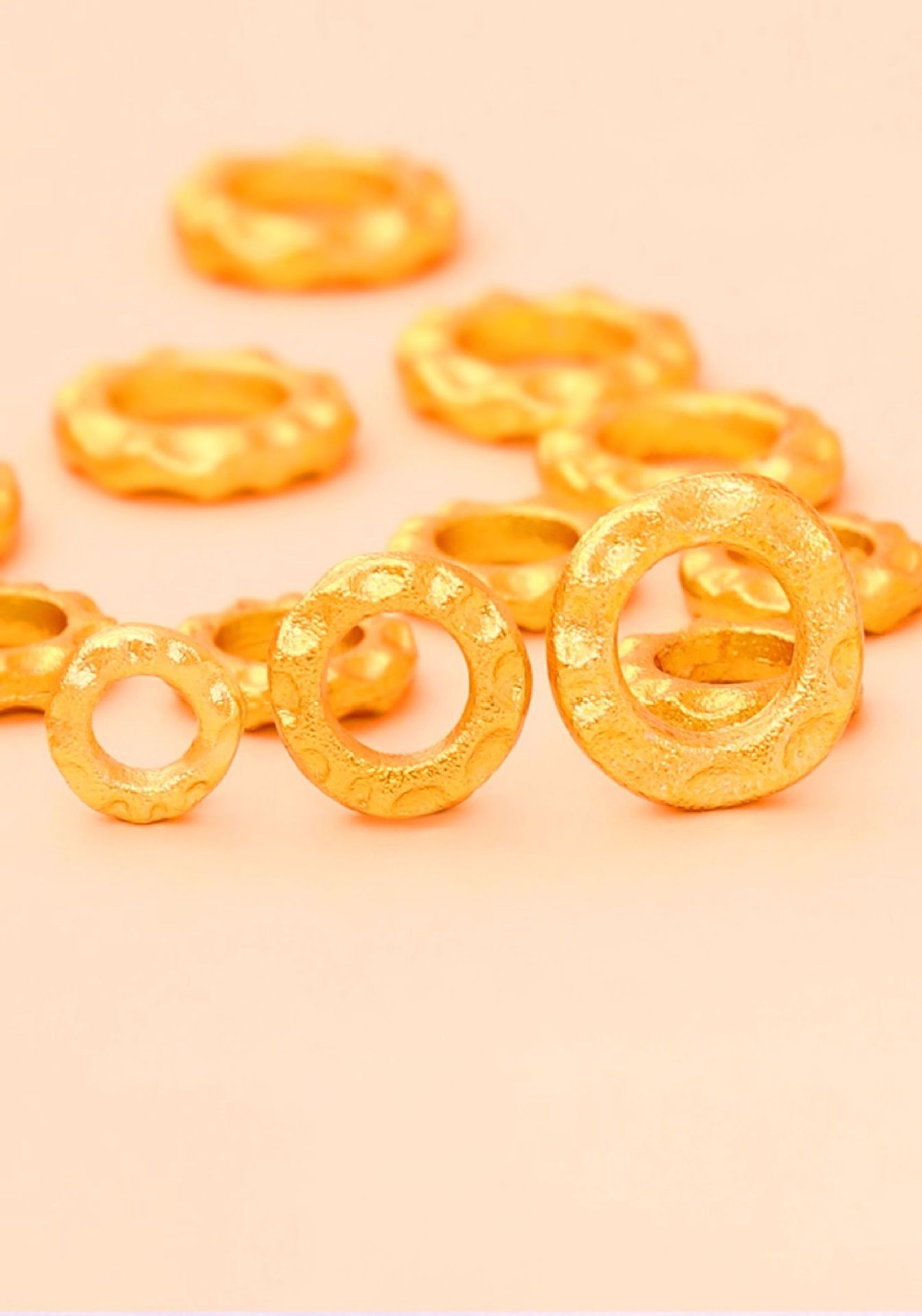 Xiaogufa Gold Spacer Beads Do Not Fade with Beads DIY Crystal Braided Rope Bracelet Beaded Spacer Accessories