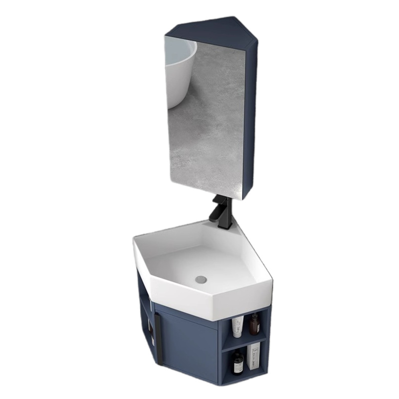 Transfronterizo pared tipo lavabo gabinete combinado esquina de baño lavabo pequeño tipo hogar lavabo baño lavabo triángulo piscina
