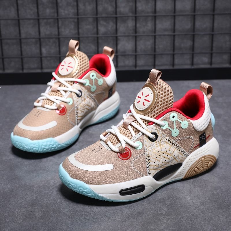 Boys' Shoes, Mesh Lightweight Running Shoes, White Shoes, Breathable Shock-Absorbing Soft-Soled Sports Shoes for Men and Women, Big Kids' Basketball Shoes