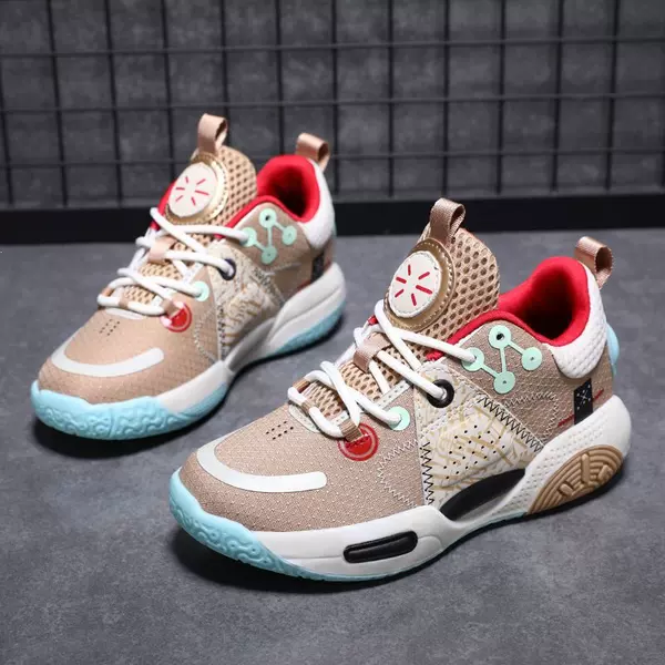 Boys' Shoes, Mesh Lightweight Running Shoes, White Shoes, Breathable Shock-Absorbing Soft-Soled Sports Shoes for Men and Women, Big Kids' Basketball Shoes