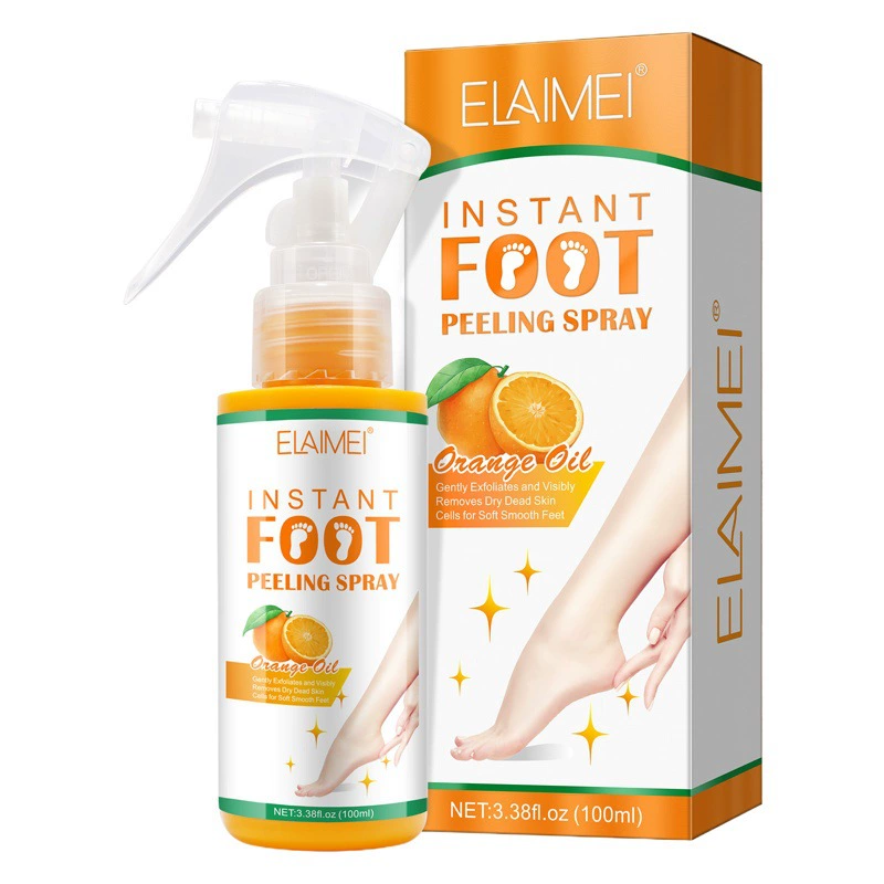 Отшелушивающий спрей для ног Amazon ELAIMEI Мягкое увлажняющее средство, Удаляет мозоли ног, осветляет омертвевшую кожу