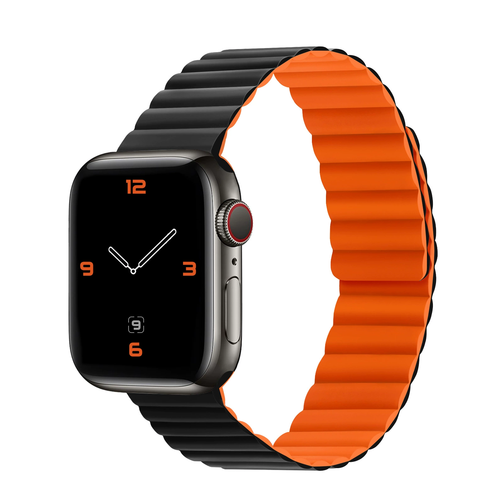 Apple, силиконовый двухцветный ремешок для часов