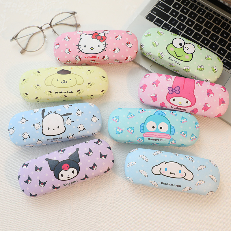 Japanese-Style Cute Pu Leather Cartoon Myopia Glasses Case Student Glasses Portable Girly Astigmatism Glasses Storage Box Japanese-Style Cute Pu Leather Cartoon Myopia Glasses Case Student Glasses Portable Girly Astigmatism Glasses Storage Box