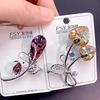 High-end crystal, fashionable universal brooch, zirconium, pin lapel pin, accessory, micro incrustation