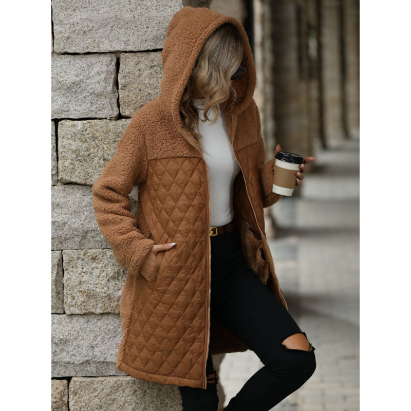 Wholesale Of Loose-Fitting Winter And Autumn Coats With Hood, Zipper, And Plush Lining_ecoleips.com
