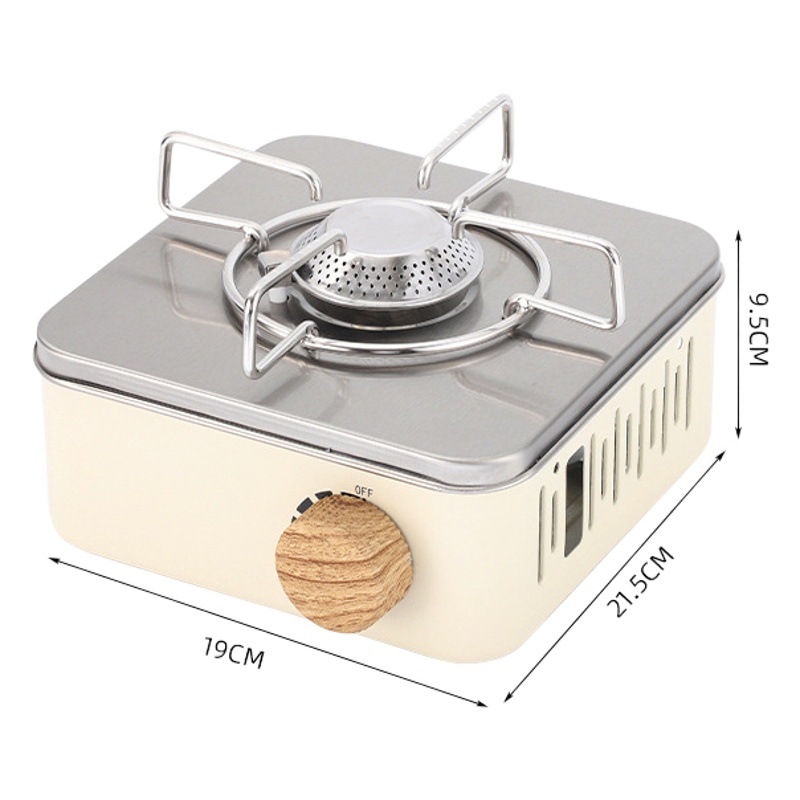 Acampar al aire libre Mini Tarjeta de almacenamiento portátil estufa de gas estufa a prueba de viento estufa de picnic olla caliente estufa