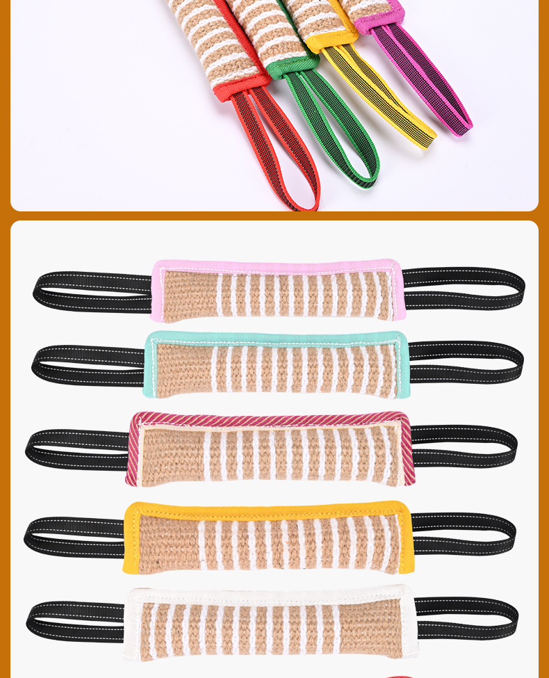 Durable Jute Dog Training Tug Toy And Pull Stick For Pet Agility_voghion.com