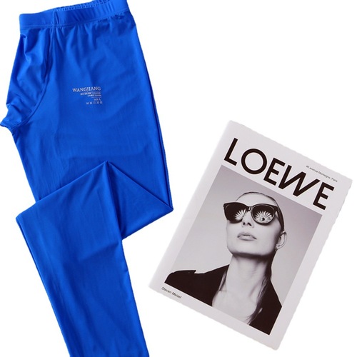 Men's long autumn trousers, thin men's ice silk lining pants, modal simple Korean style couple's classic cold-proof skin air-conditioning pants