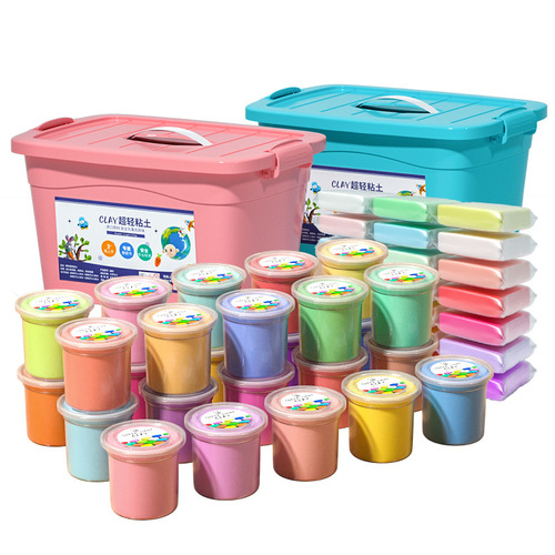 60g pack of 24 colors ultra-light clay colored clay non-toxic children's handmade diy toy plasticine set wholesale