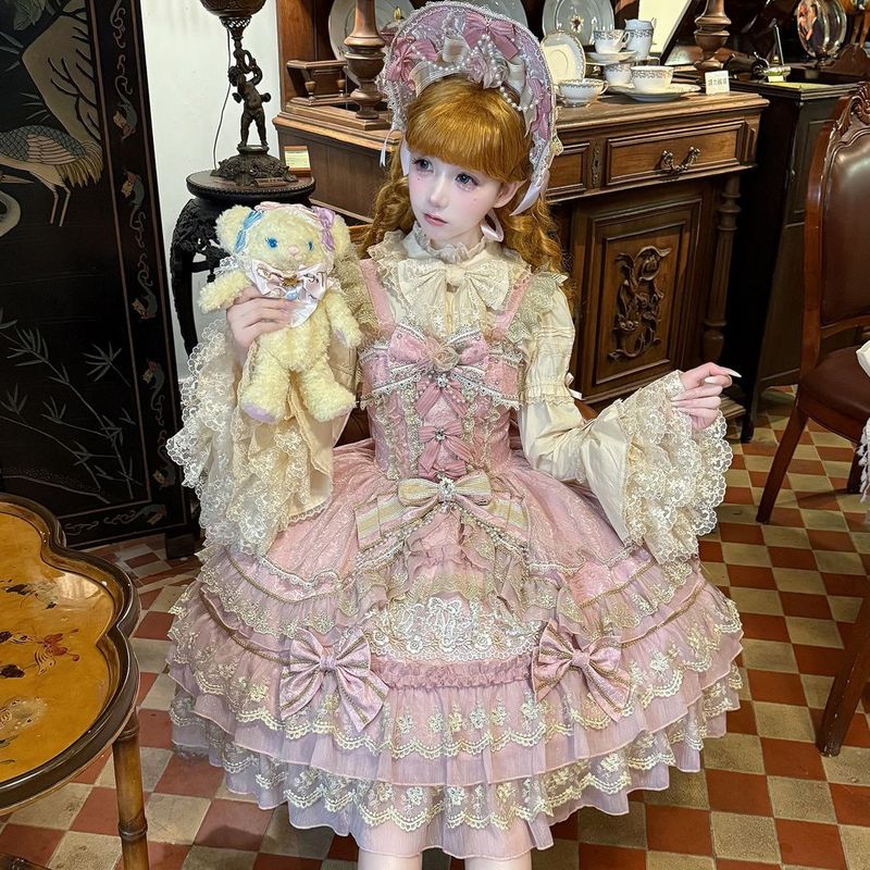 Lolita洋装doll感jsk吊带连衣裙夏季|undefined