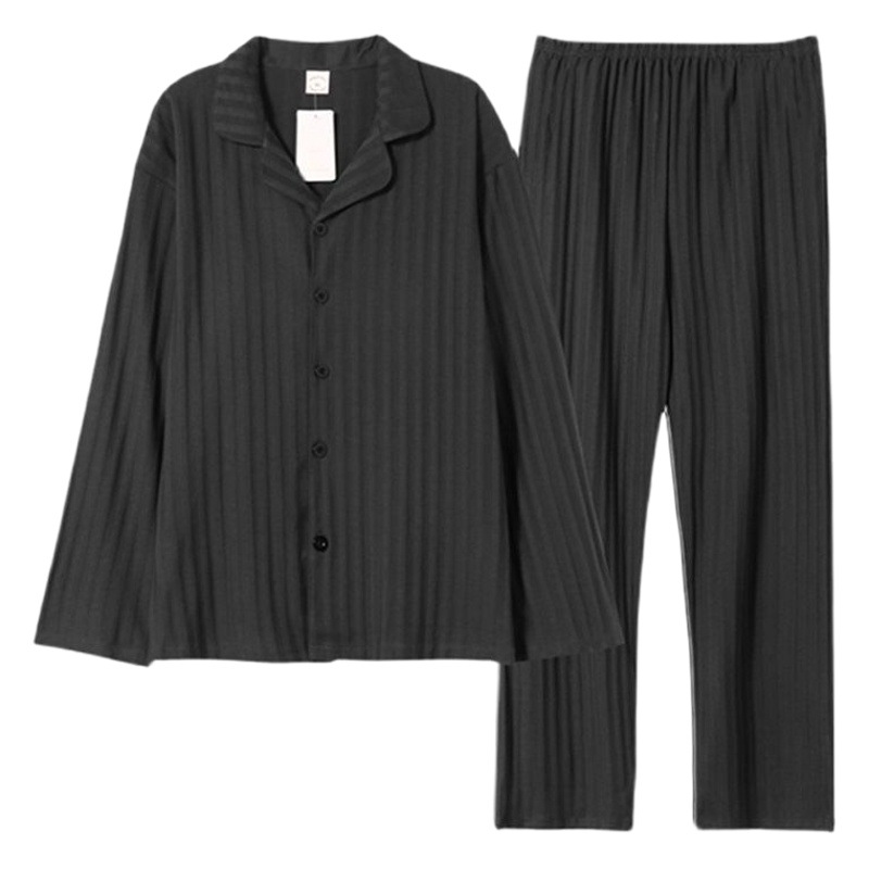 Pijamas de los nuevos hombres primavera y otoño pantalones de manga larga ropa para el hogar Otoño e Invierno traje fino de los hombres