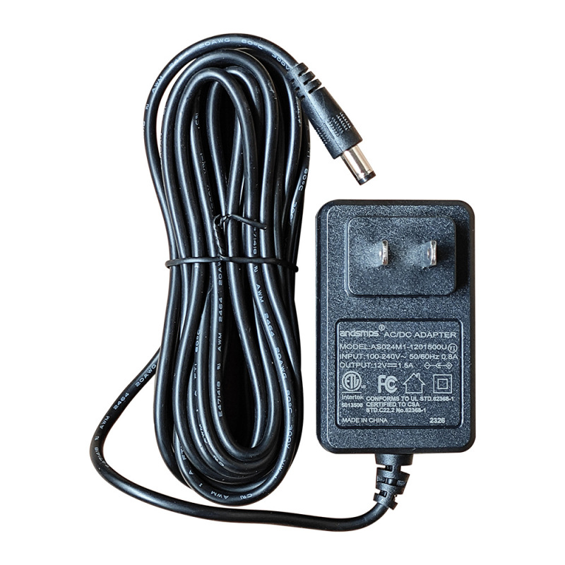 DC power adapter 12V1.5A18W(UL) 5m line length 5.5*2.1 interface compatible with gravity furnace