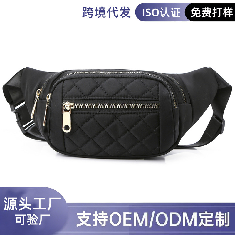 Embroidered Waist Bag for Women, Large Capacity Chest Bag for Women, High-End Oxford Cloth Crossbody Bag for Cycling, Unique Design Embroidered Waist Bag for Women, Large Capacity Chest Bag for Women, High-End Oxford Cloth Crossbody Bag for Cycling, Unique Design