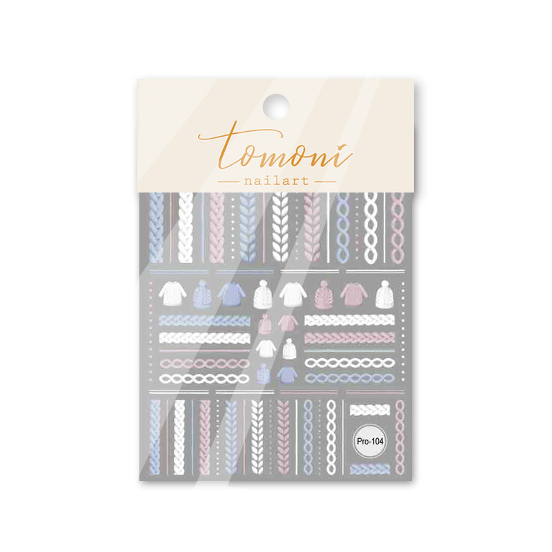 Otoño e Invierno popular realzado suéter 2022 nuevo uñas pegatinas patrón decorativo Navidad Snowflake copo de dibujos animados lindo