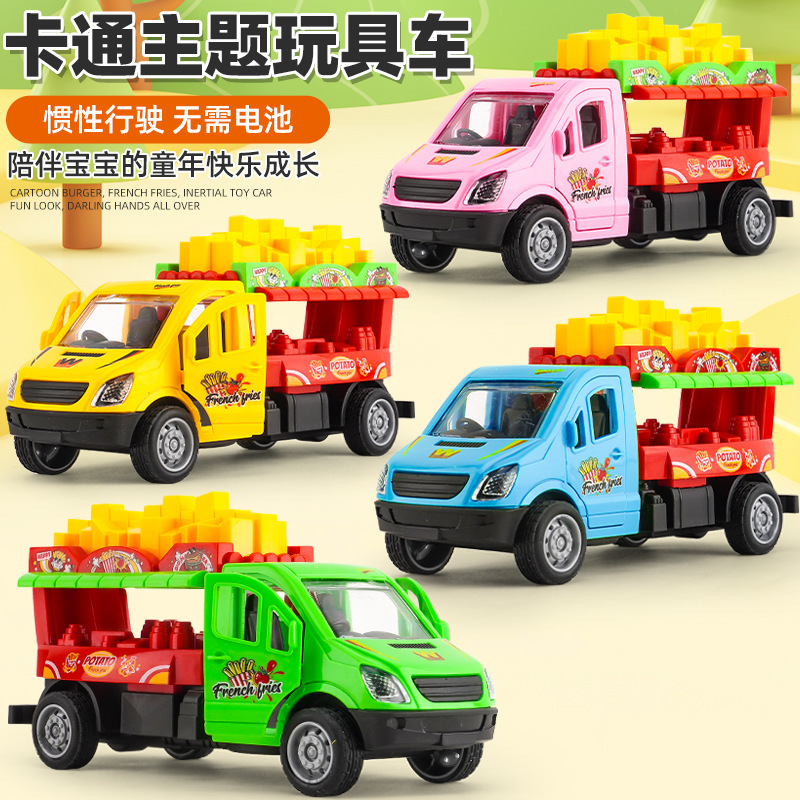 En nombre de la distribución de juguetes para niños transfronterizos, modelo de automóvil para niños, rompecabezas para bebés, automóvil de juguete inercial, puesto de regalo al por mayor