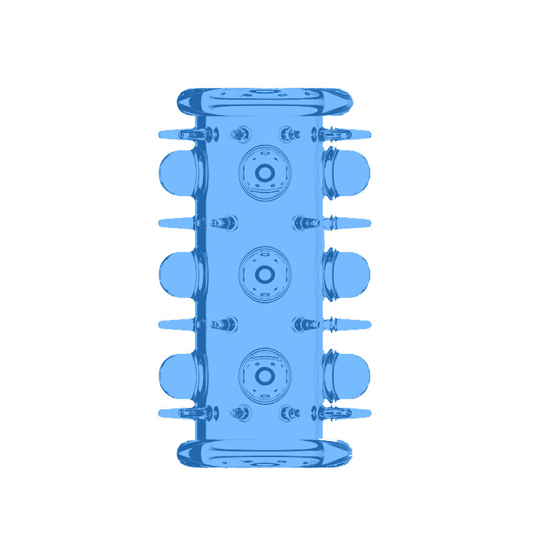 Fancy Lock Ring Series TPE Cock Ring, Slip-on Desensitizing Ring, Blue Mini Style — detail image 11
