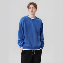 金韩外贸出口新款圆领华棉卫衣多色宽松重磅落肩男女通用款  包邮