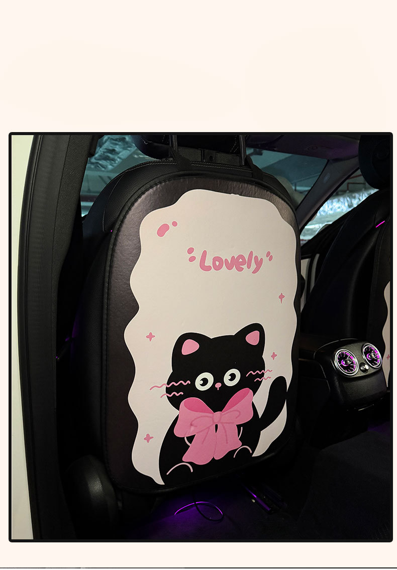 Long Kitten Car Anti-Kick Pad Universal Rear Seat Back Anti-Dirty Protective Pad Car Rear Protection Kick Pad