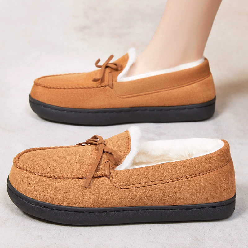 Хлопчатобумажная обувь, утолщенная женская обувь на флисовой подкладке, новые модные туфли-бини, теплые неглубокие зимние сапоги, теплые женские короткие сапоги