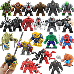 クロスボーダー卸売り7cm高スーパーヒーロー積み木人仔毒液滅覇スパイダーマン小粒盛り合わせ玩具