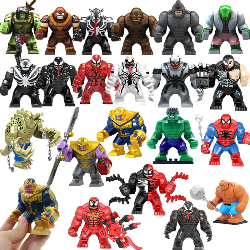 Cross-Border Wholesale 7cm Tall Hero Building Blocks Adult Mini Figures Small Particle Assembly Super Toys Bagged Dropshipping