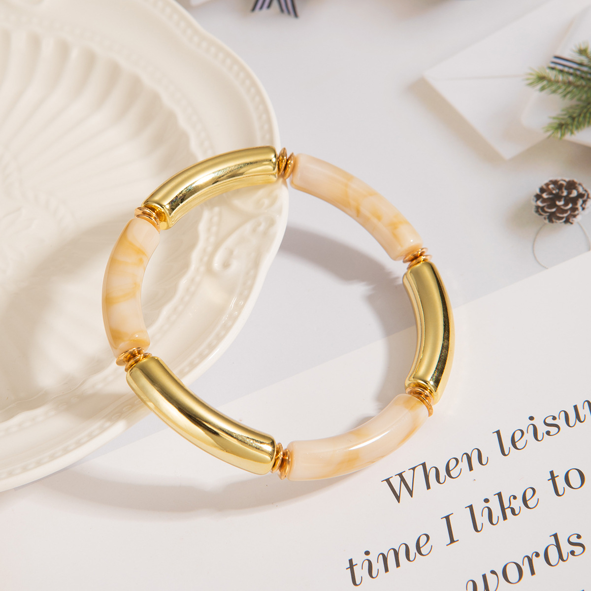Daily Occasion Retro Solid Color Acrylic Bangles Wholesale