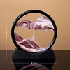 Creative ornaments Flowing Sand Painting Glass Round Home Office Living Room Hourglass Stereo Stereo Crafts