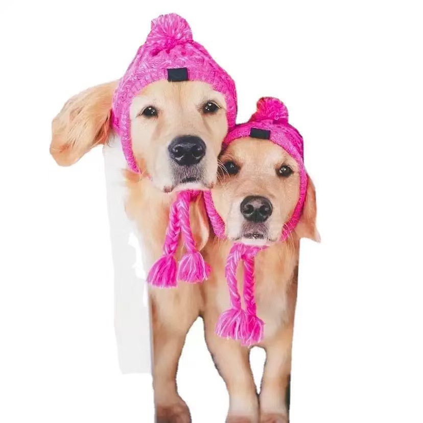 Gorro de Lana para Mascotas con Orificios para Orejas para Perros Pequeños y Medianos image 3