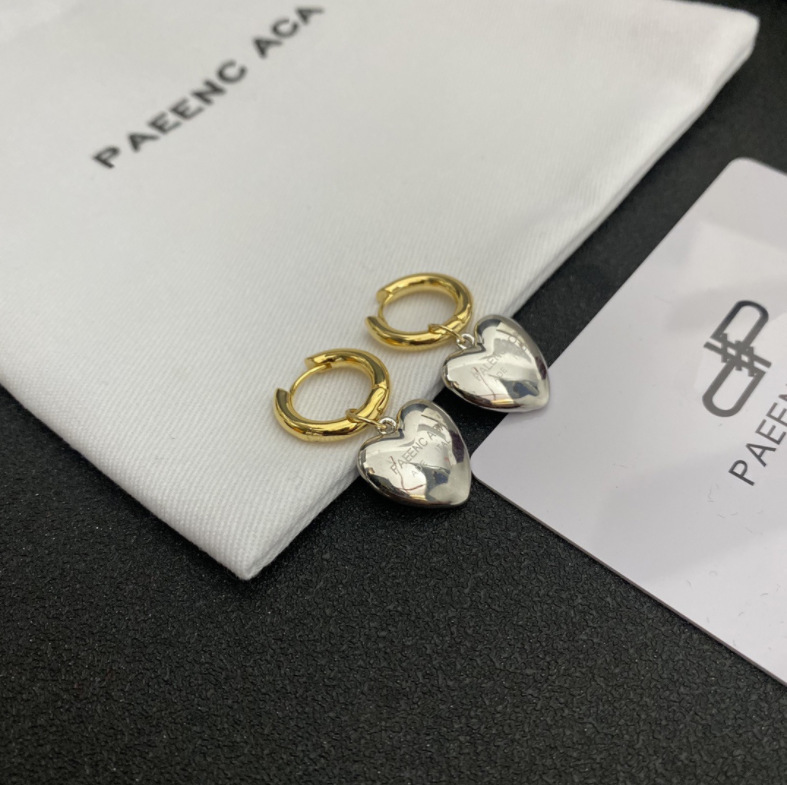 Women'S Gender Plating Design Simple Style Heart Shape Alloy Plating Women's Drop Earrings