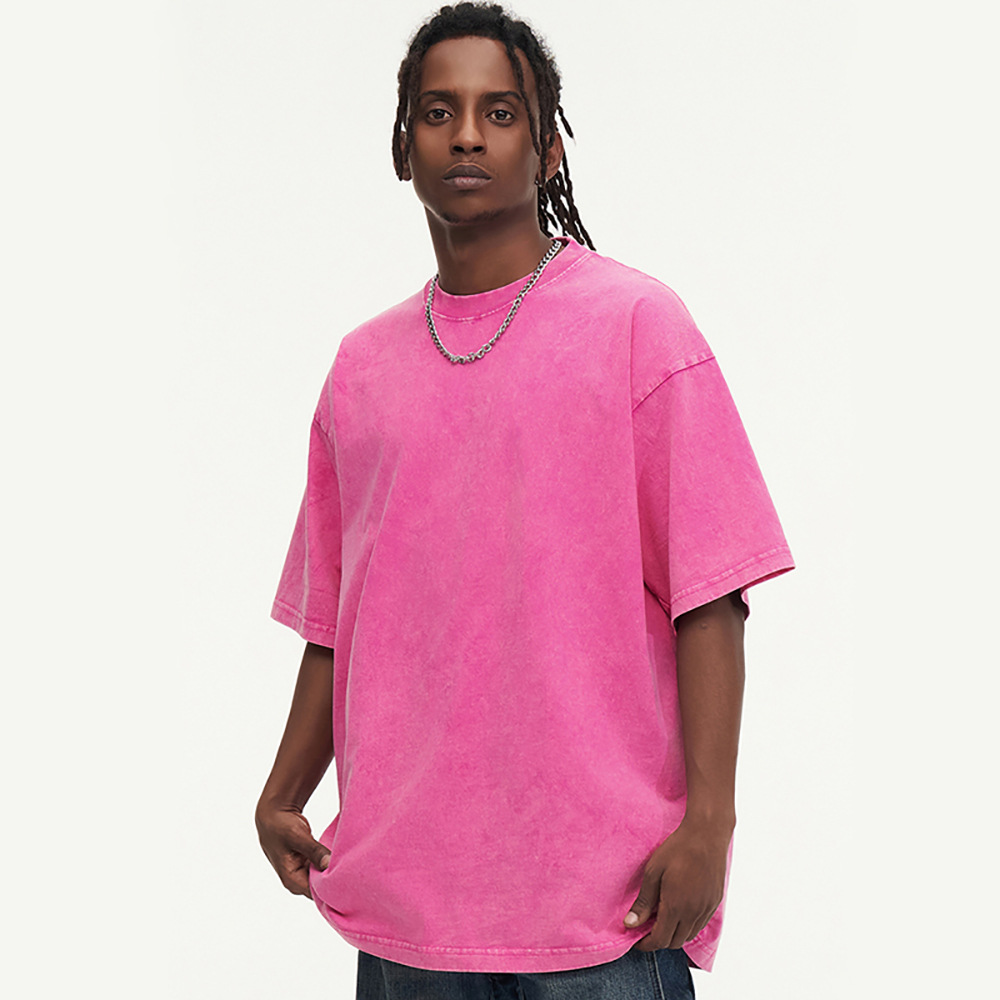 2024 camiseta de nieve frita de manga corta de algodón para hombres verano nueva moda simple universal media manga ropa de moda al por mayor