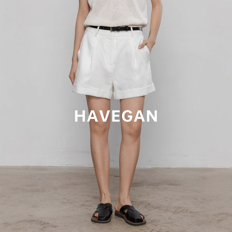 Havegan/Relaxed Style Commuting Summer Linen Casual Shorts 2026 New Style Elegant Loose-Fit Four-Quarter Pants Havegan/Relaxed Style Commuting Summer Linen Casual Shorts 2026 New Style Elegant Loose-Fit Four-Quarter Pants