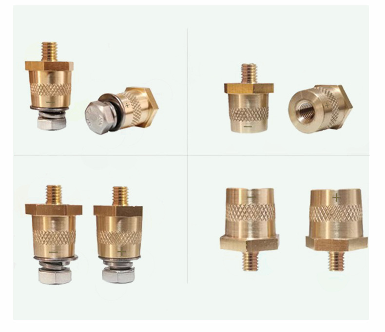 Car Battery Reducing Head 8mm Internal Thread to Standard Pile Head British 3/8 External Thread Connector Modification Accessories